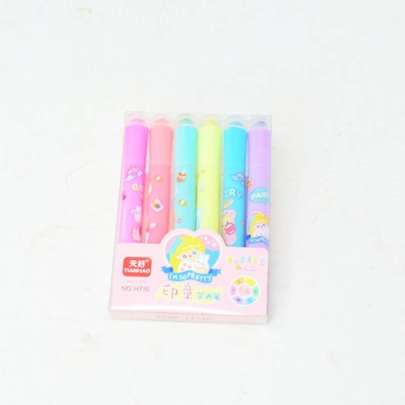 6 Pcs Stamp Highlighter NO.H710