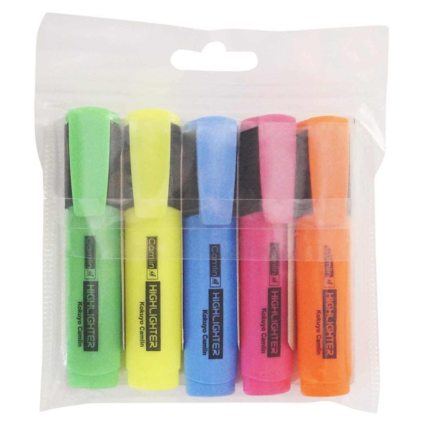 Camlin Kokuyo Office Highlighter - Pack of 5 Assorted Colors