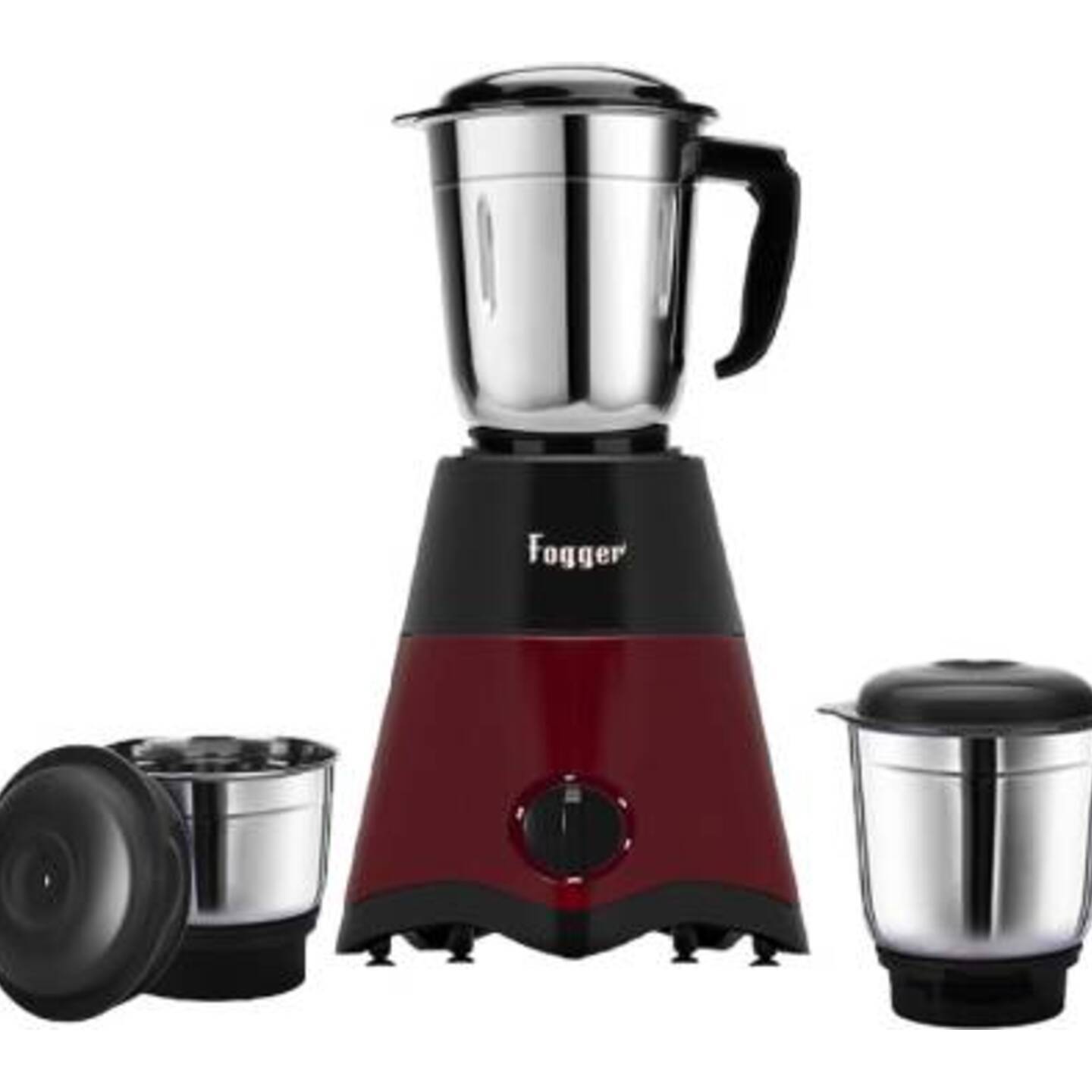 Fogger mixer jar set 500 Mixer Grinder 3 Jars, Black, Maroon