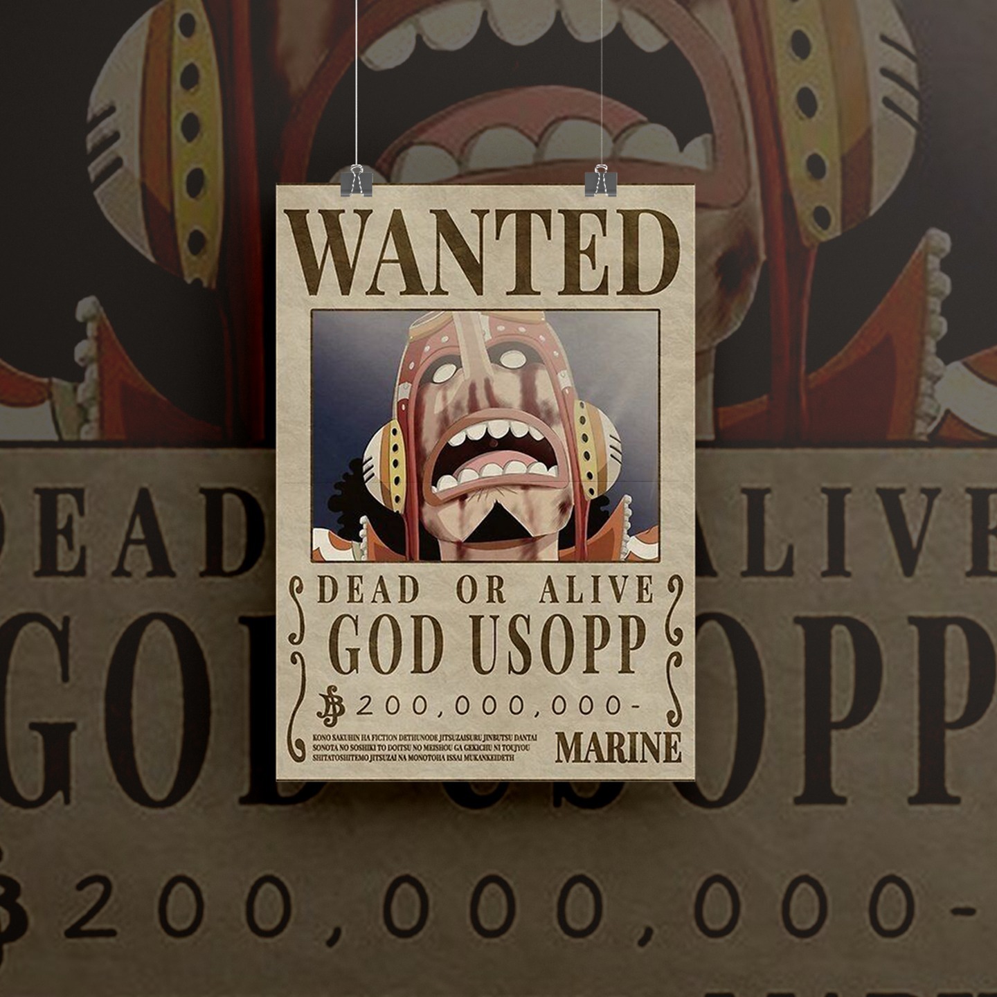 God Usopp Wanted Poster