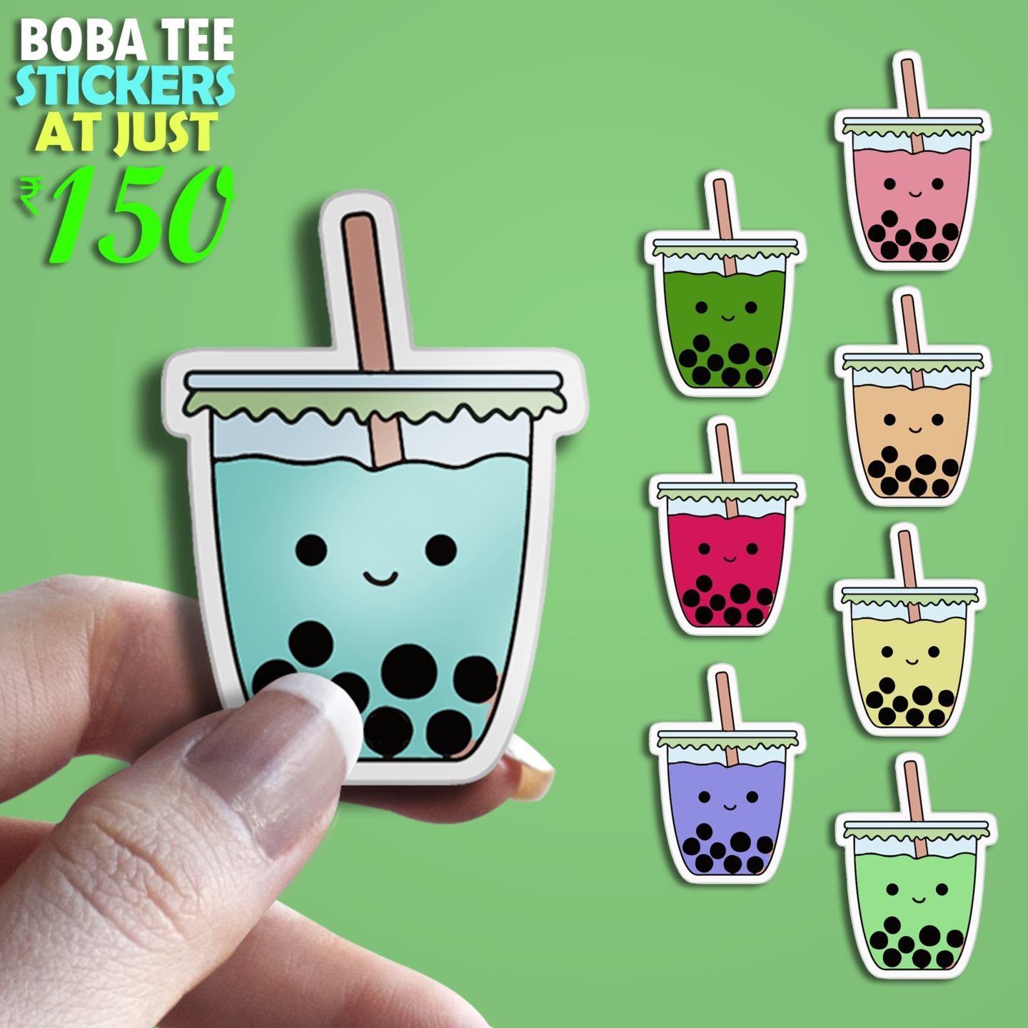 Boba Tea Stickers set