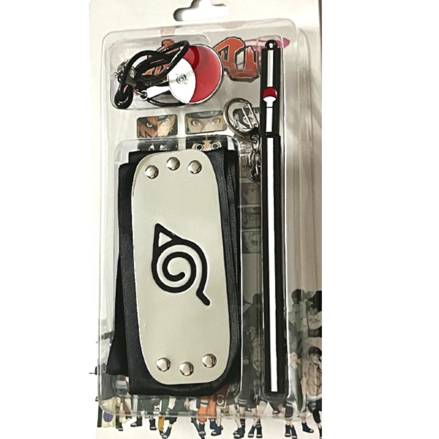 Sasuke Set with Head Band , Necklace and Sword Keychain