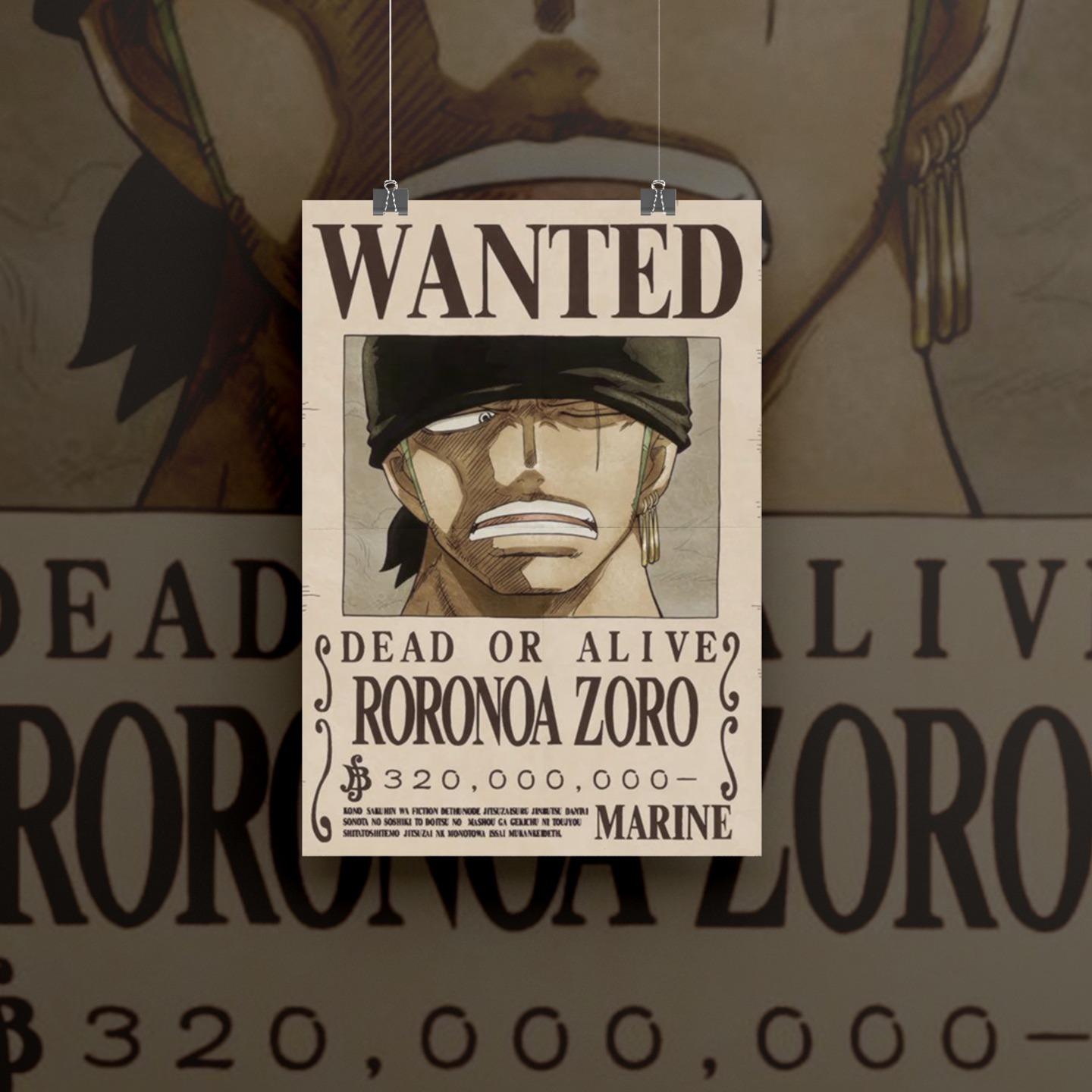 Zoro Wanted Poster