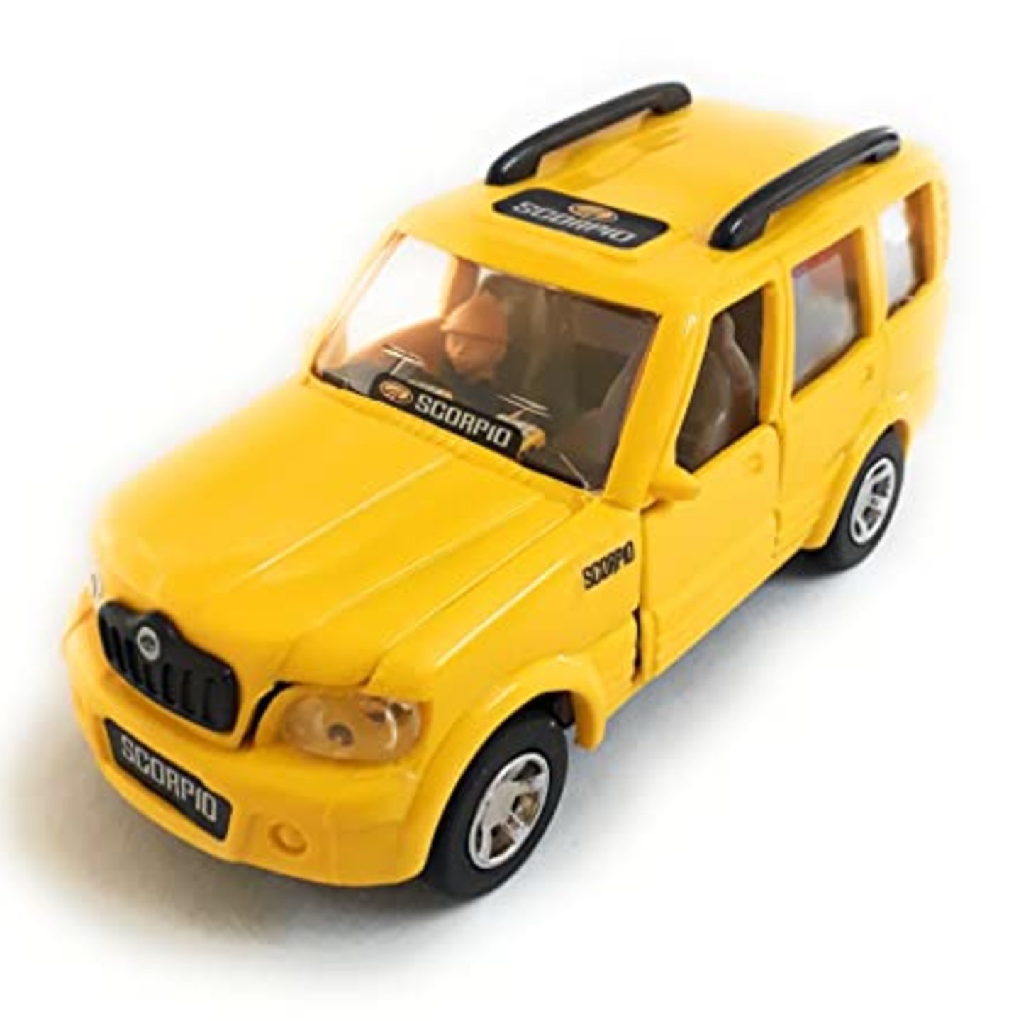 Pull Back Scorpio Toy CAR for Kids. | with Opening Doors and Hood Opening. | Miniature Scaled Models Toy (Yellow)