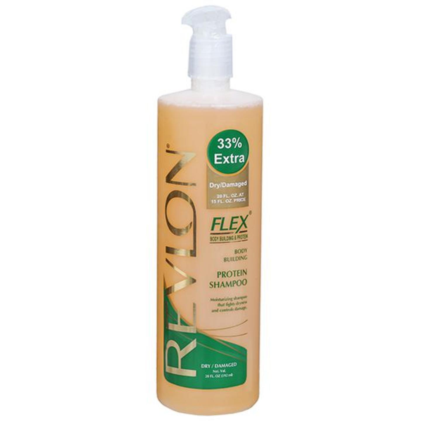 Revlon Flex Body Building Dry & Damage Protein Shampoo (Free 33% Extra) 592 ml
