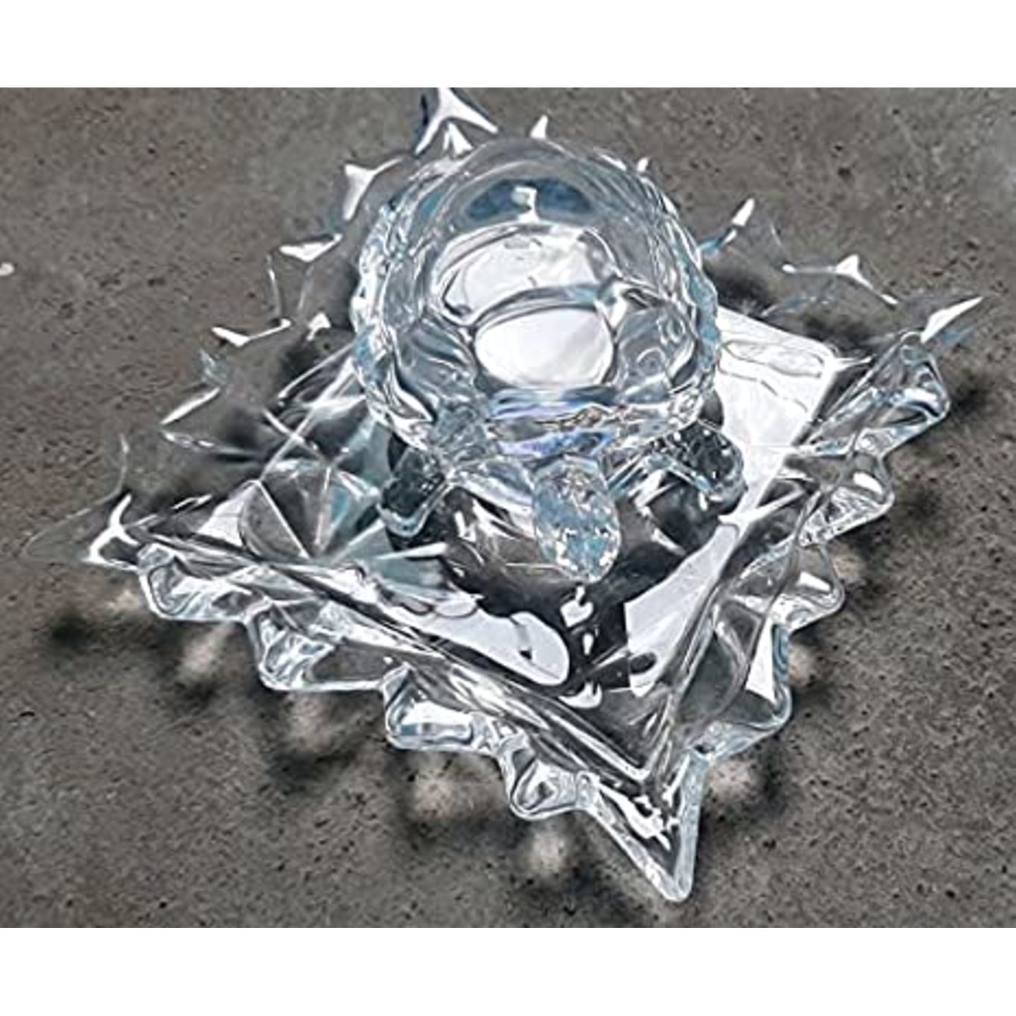 Crystal Glass Turtle Tortoise with Plate for Feng Shui and Vastu Best for Career and Good Luck (Transparent, Standard)