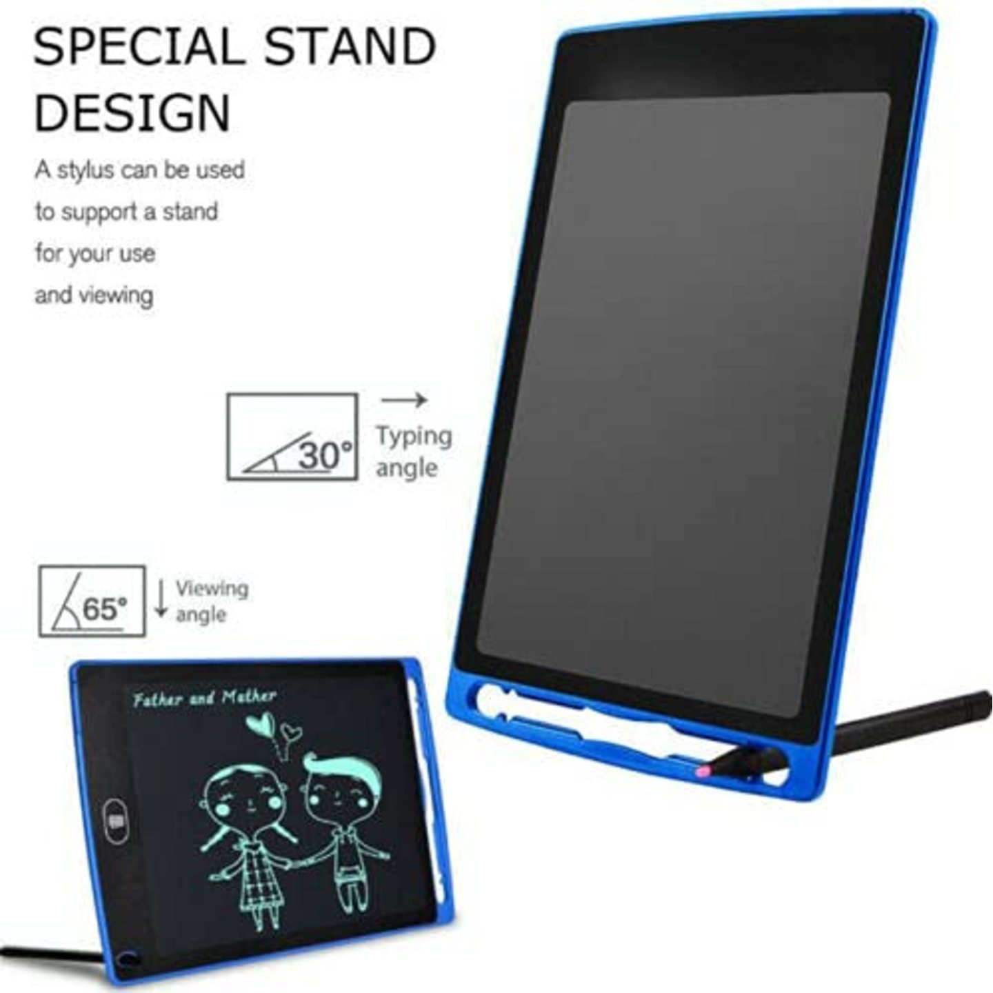 8.5" Inch LCD E-Writing Tablet for Kids Drawing Doodle Board Writing Pad Reusable Portable Educational Toys, Gift for Kids Student Teacher Adults Use at Home Office Outdoor etc.