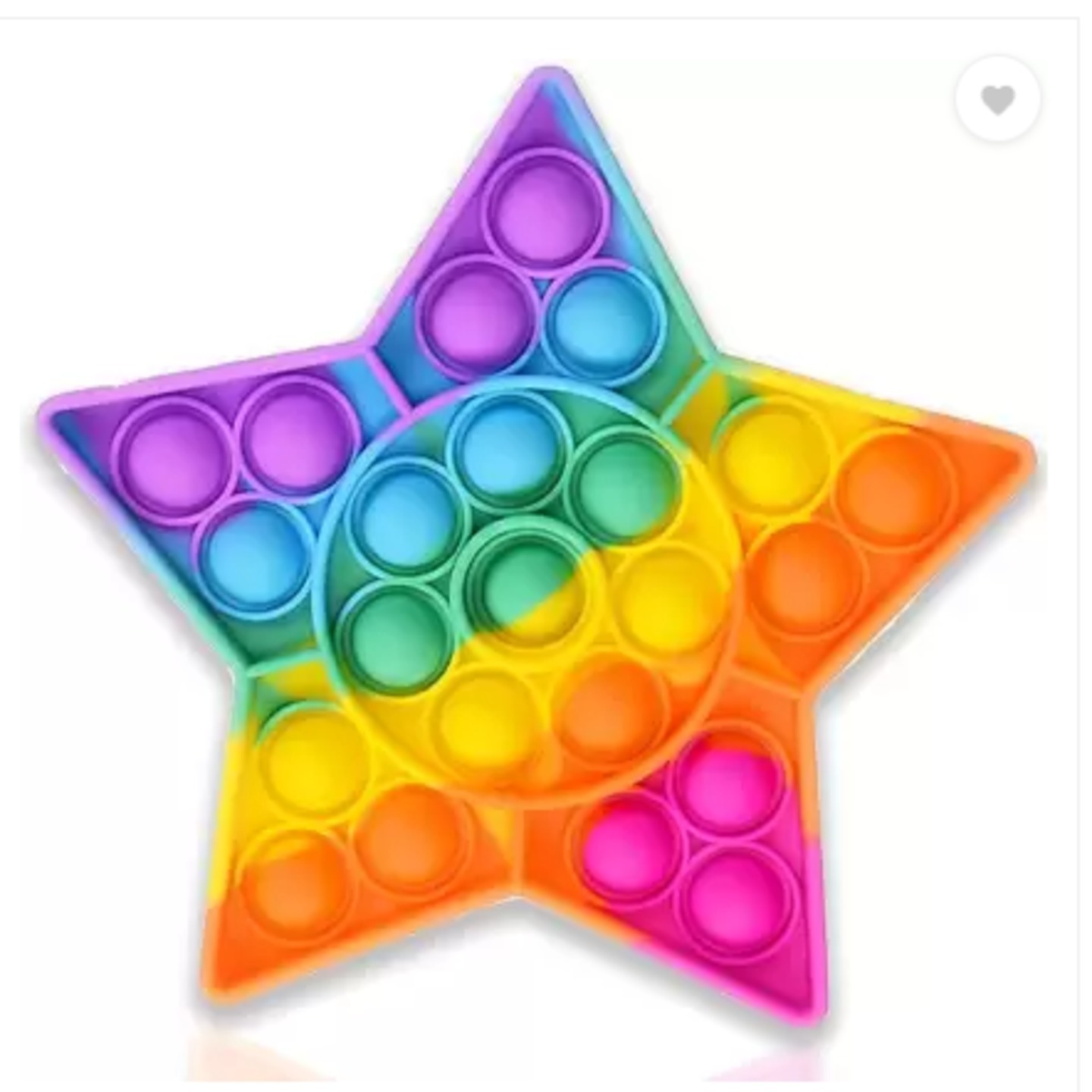 Pop It Fidget Toys, Pop It Fidget Toy Set/Pop It Fidget Toys, Fidget Toys Pop It Rainbow, Pop It Toy/Pop It Fidget Toy, Rainbow Pop It, Push Pop Bubble Fidget Toy (Rainbow Star, Multicolor)