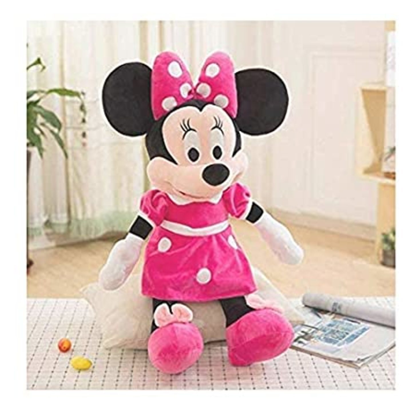 Toys Villa Minnie Mouse Soft Toy (Medium, Pink) (90 x 35cm)
