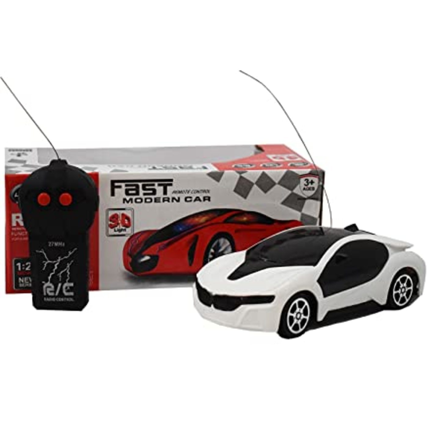 APR ZONE Remote Control Car Toy 3D Famous Car with 3D Lights MULTICOLOR  Multicolor