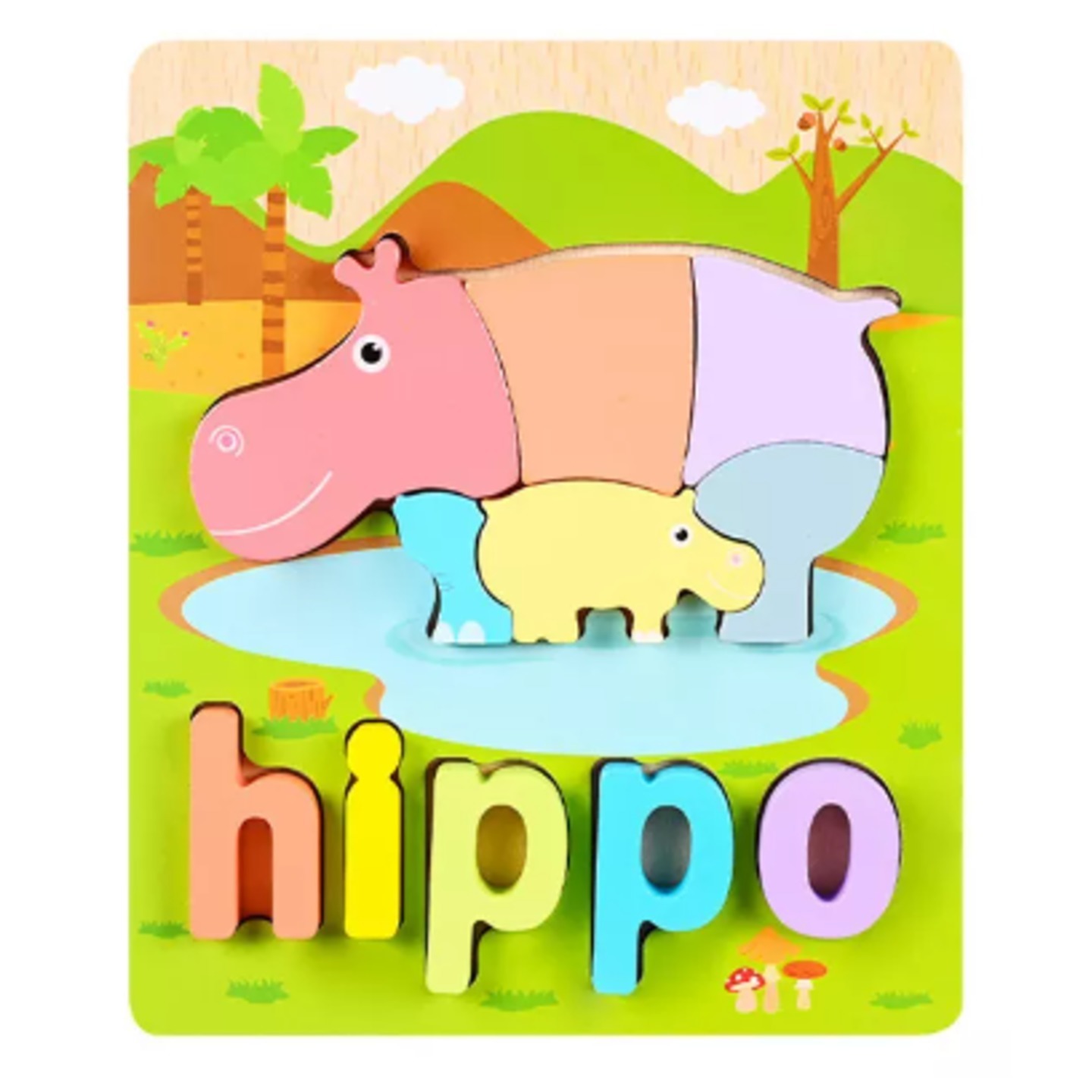 Wooden Jigsaw 3D Puzzles for Kids Ages 3-5, Educational Preschool Learning Toy for Toddlers Boys and Girls  3D Frog Puzzle, Size 17.5 x 15 cms