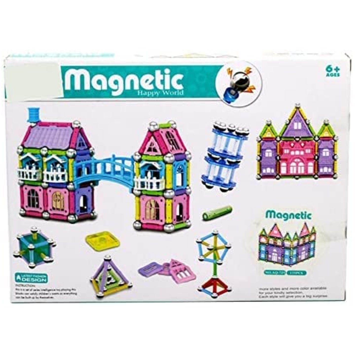 Magnetic happy world tile art 6+ age