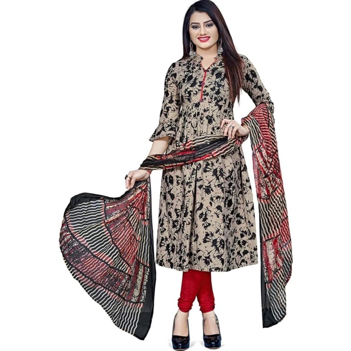 cotton un stitched suit for women