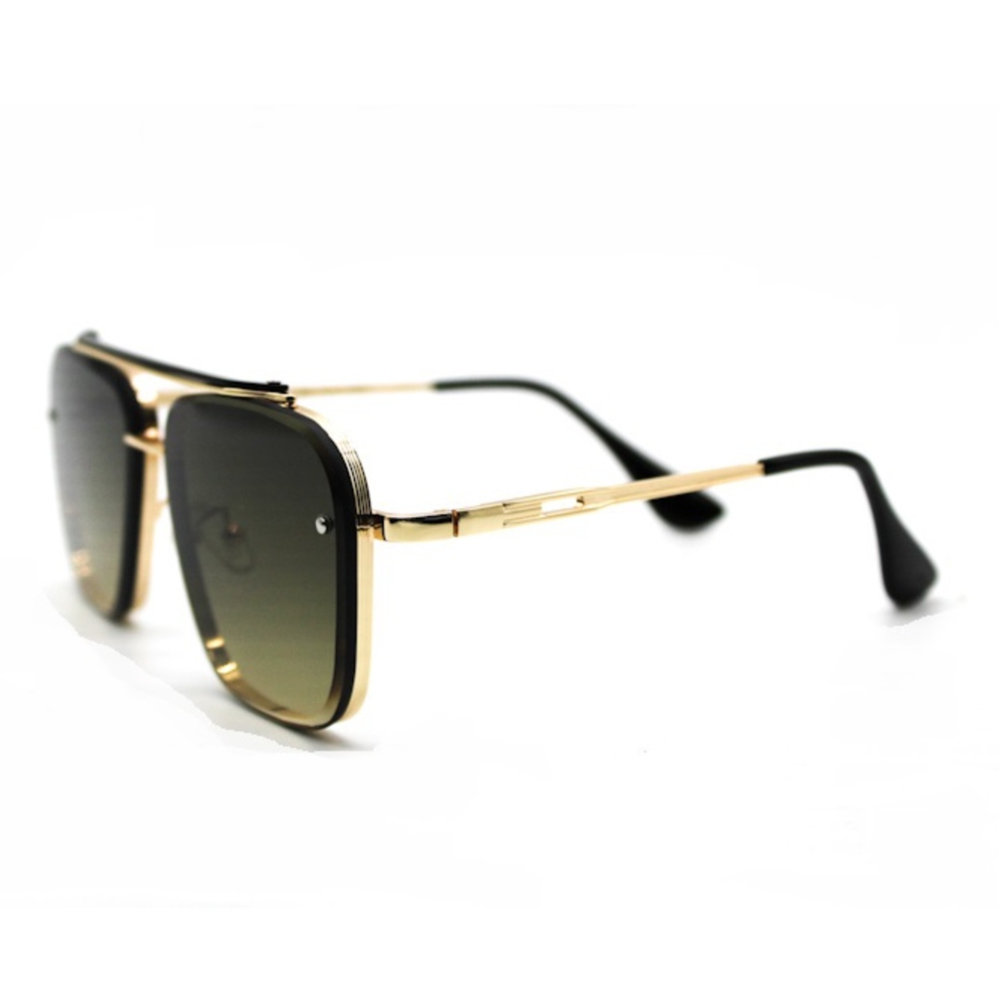 Golden Frame Dark Brown Sunglasses