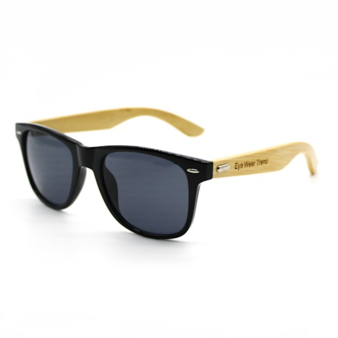 Black color Wood Frame Sunglasses
