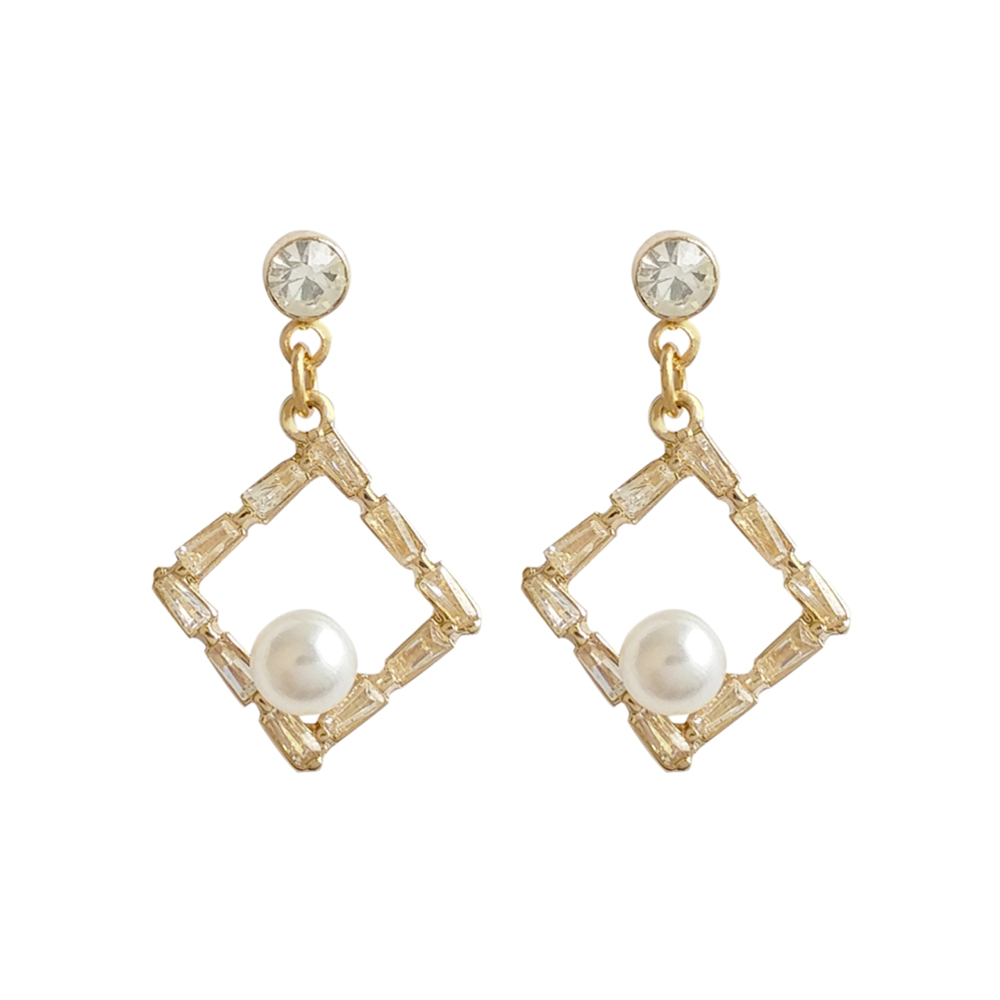Fanchon Pearl and Crystal Earrings