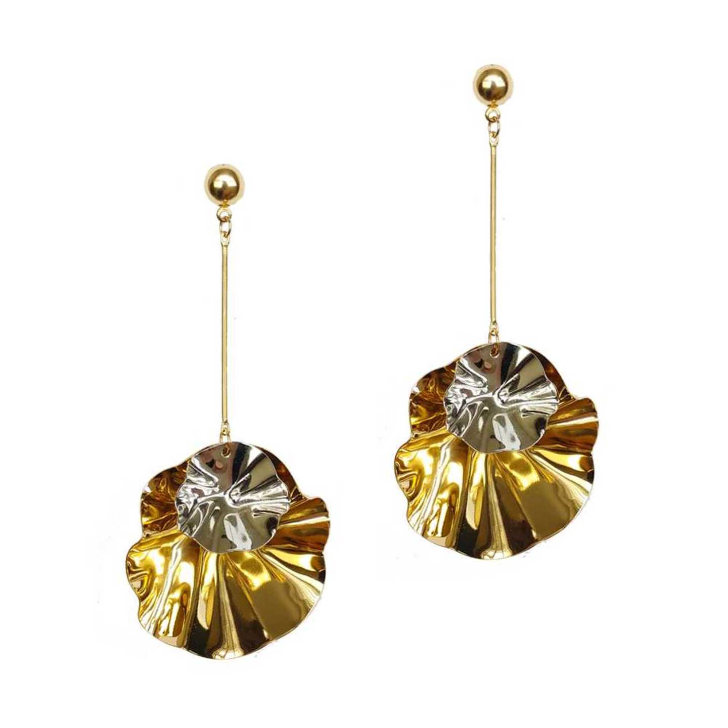 Harmen Statement Drop Earrings in Gold