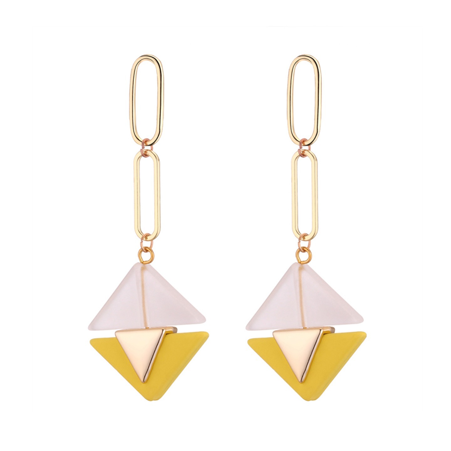 Kletorey Statement Drop Earrings in Yellow