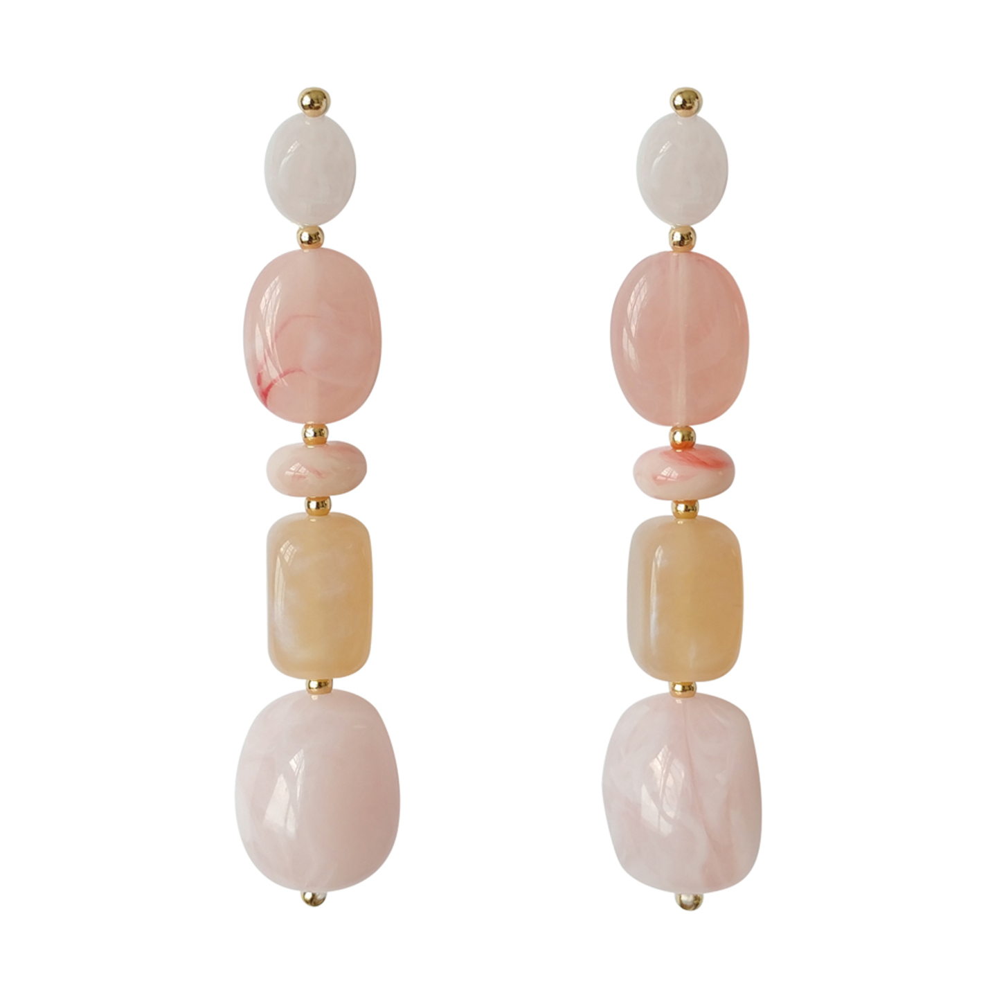 Valentina Mixed Geometric Gem Drop Earrings