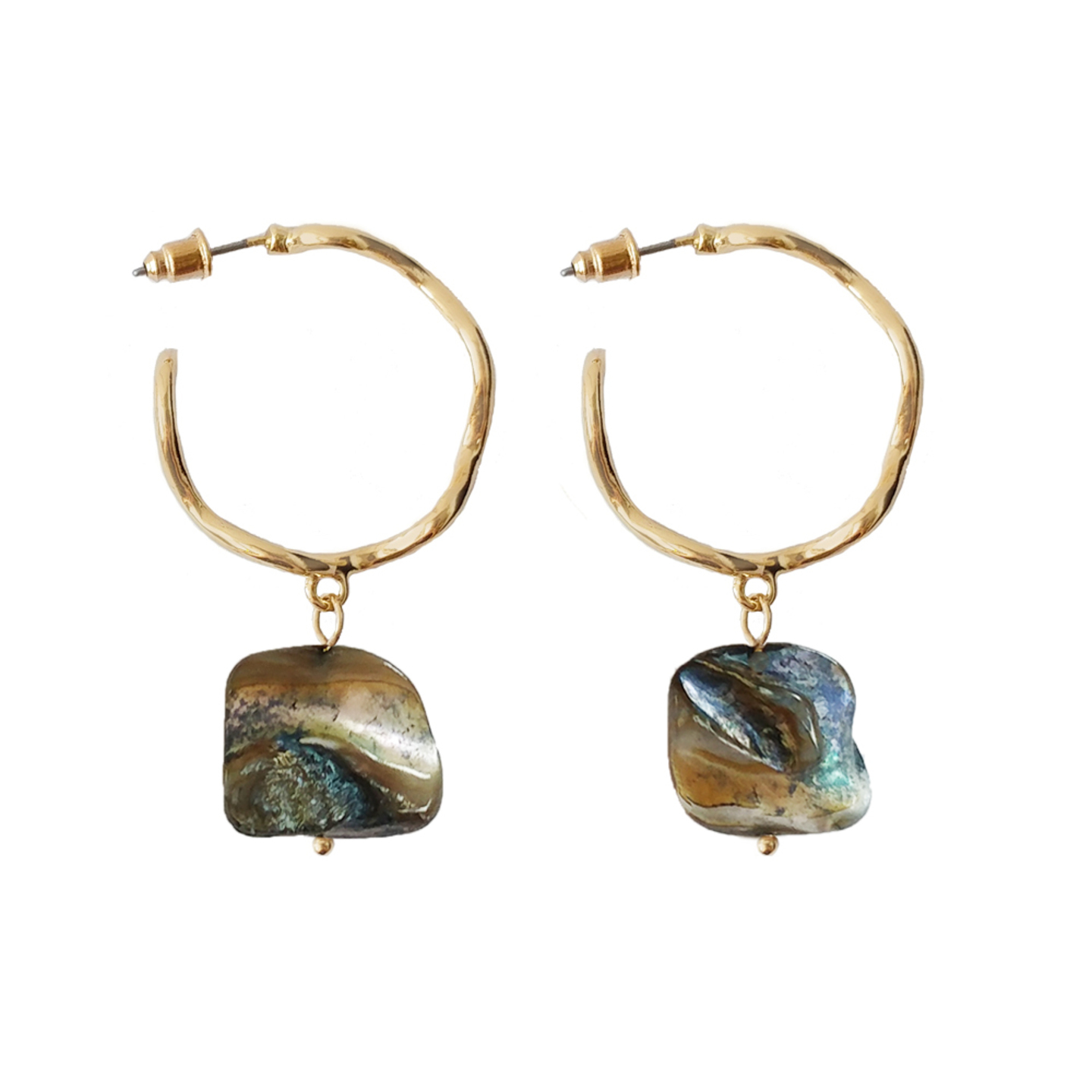 Jimena Shell Twisted Hoops