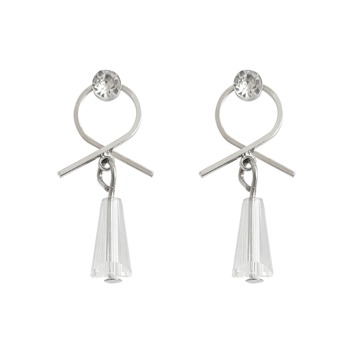Regina Ribbon Crystal Earrings