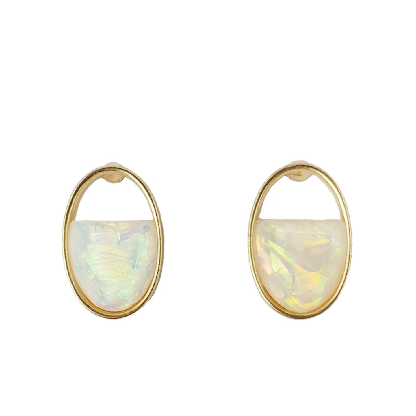 Delphine Iridescent Cut-out Stud