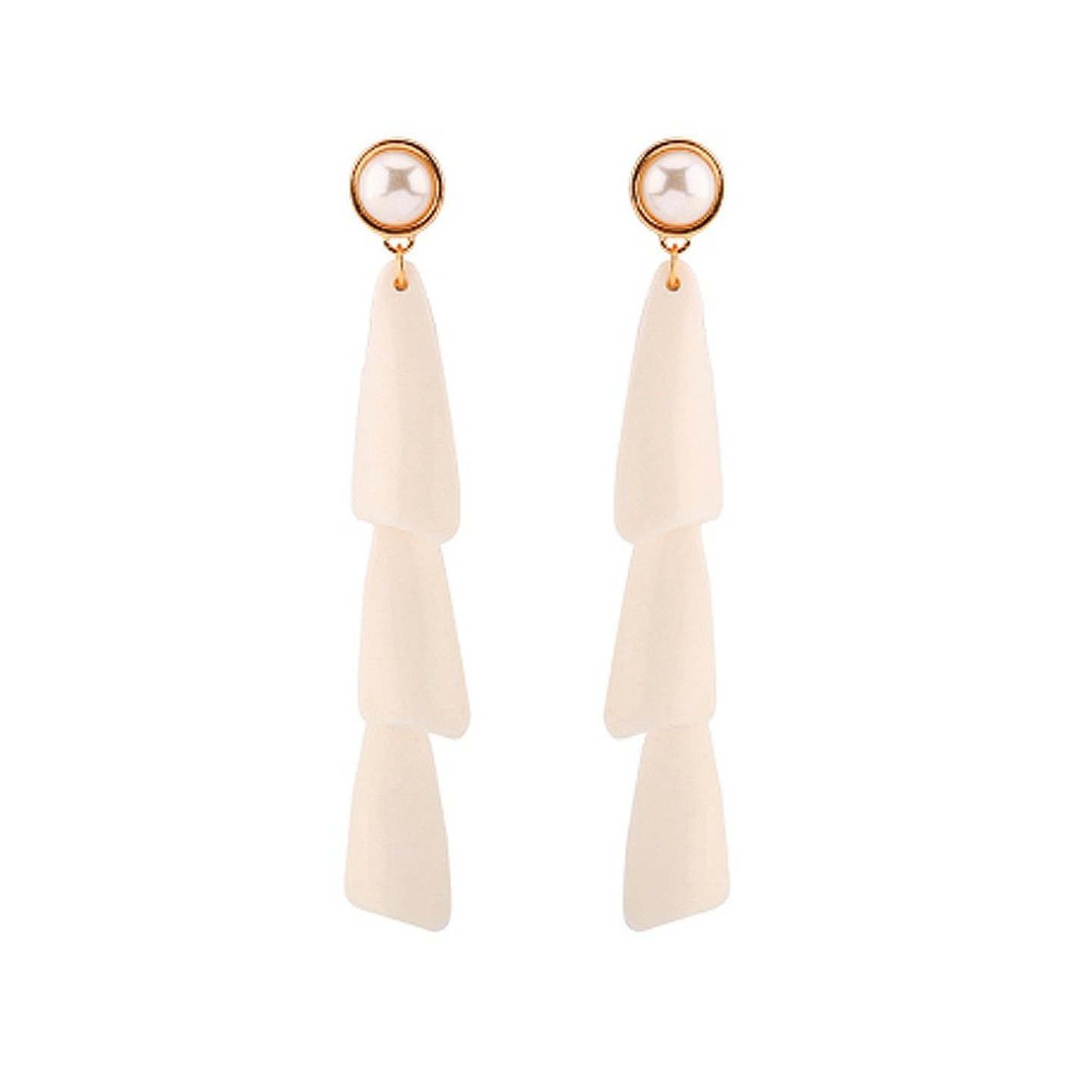 Cascada Waterfall Earrings in White