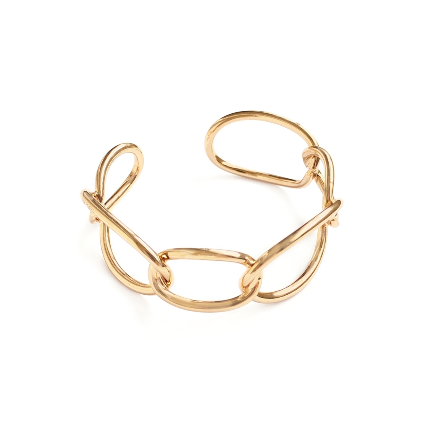 Andina Oversized Chainlink Bangle in Gold