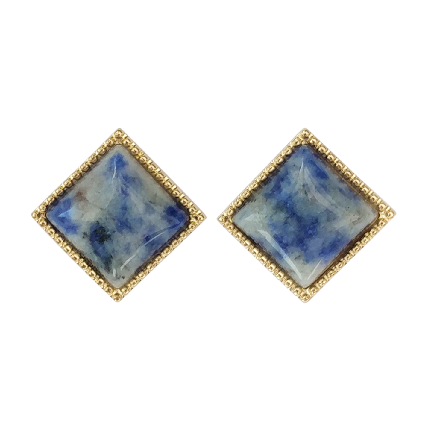 Biazza Gilded Studs in Lapis Light