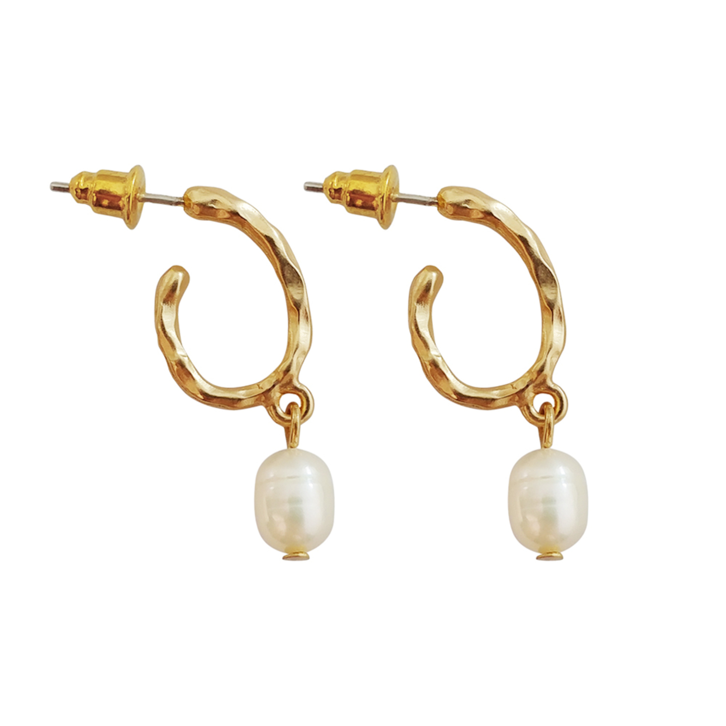 Cleo Pearl Hoop Earrings