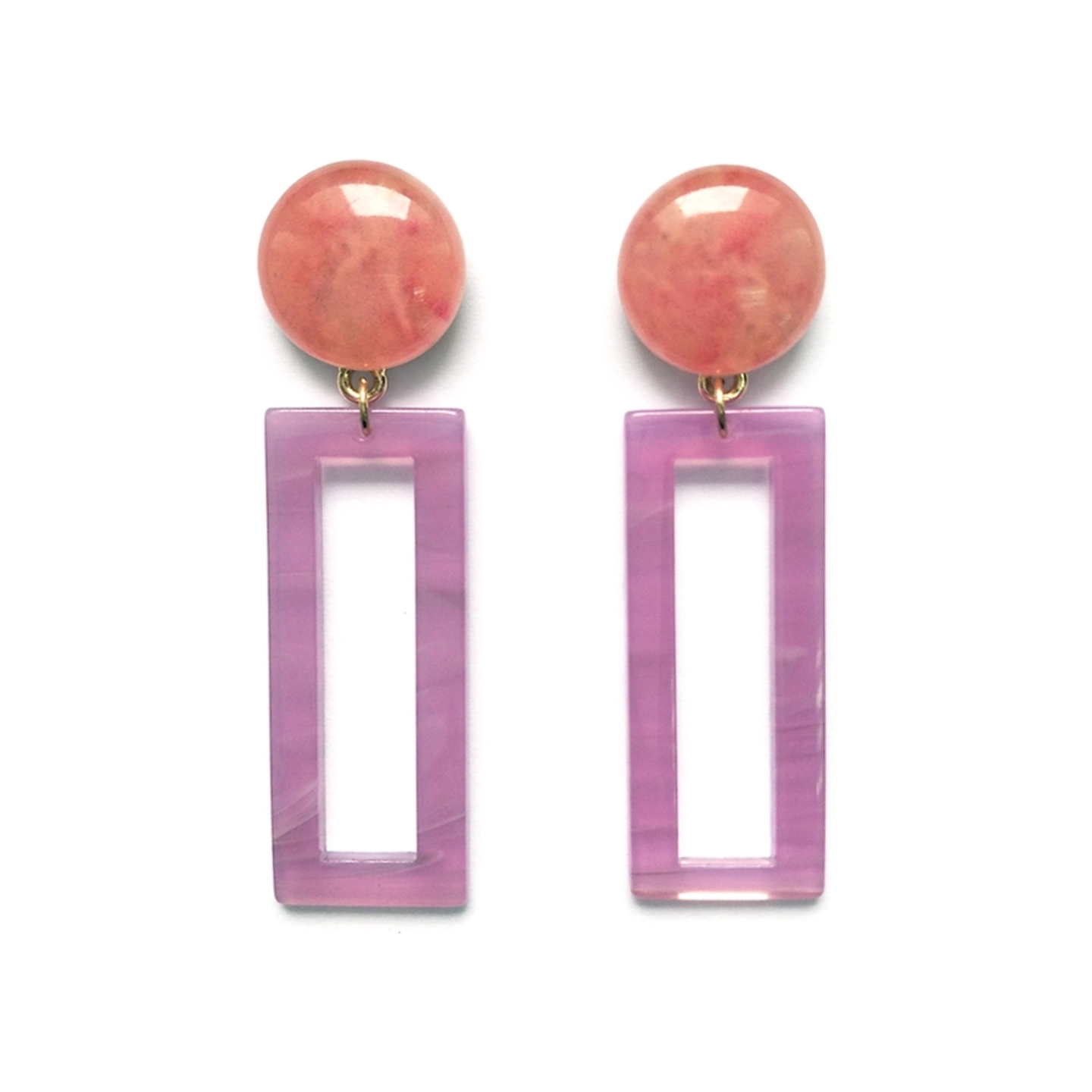 Mycena Resin Frame Earrings in Cassis