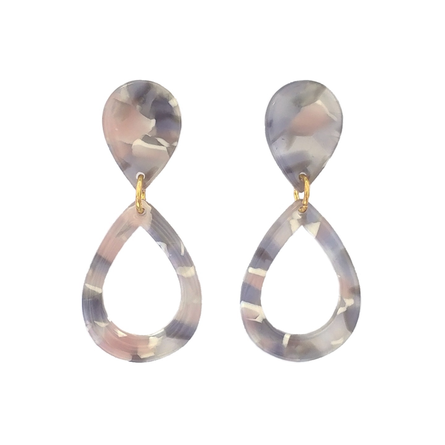 Epley Resin Open Teardrop Earrings