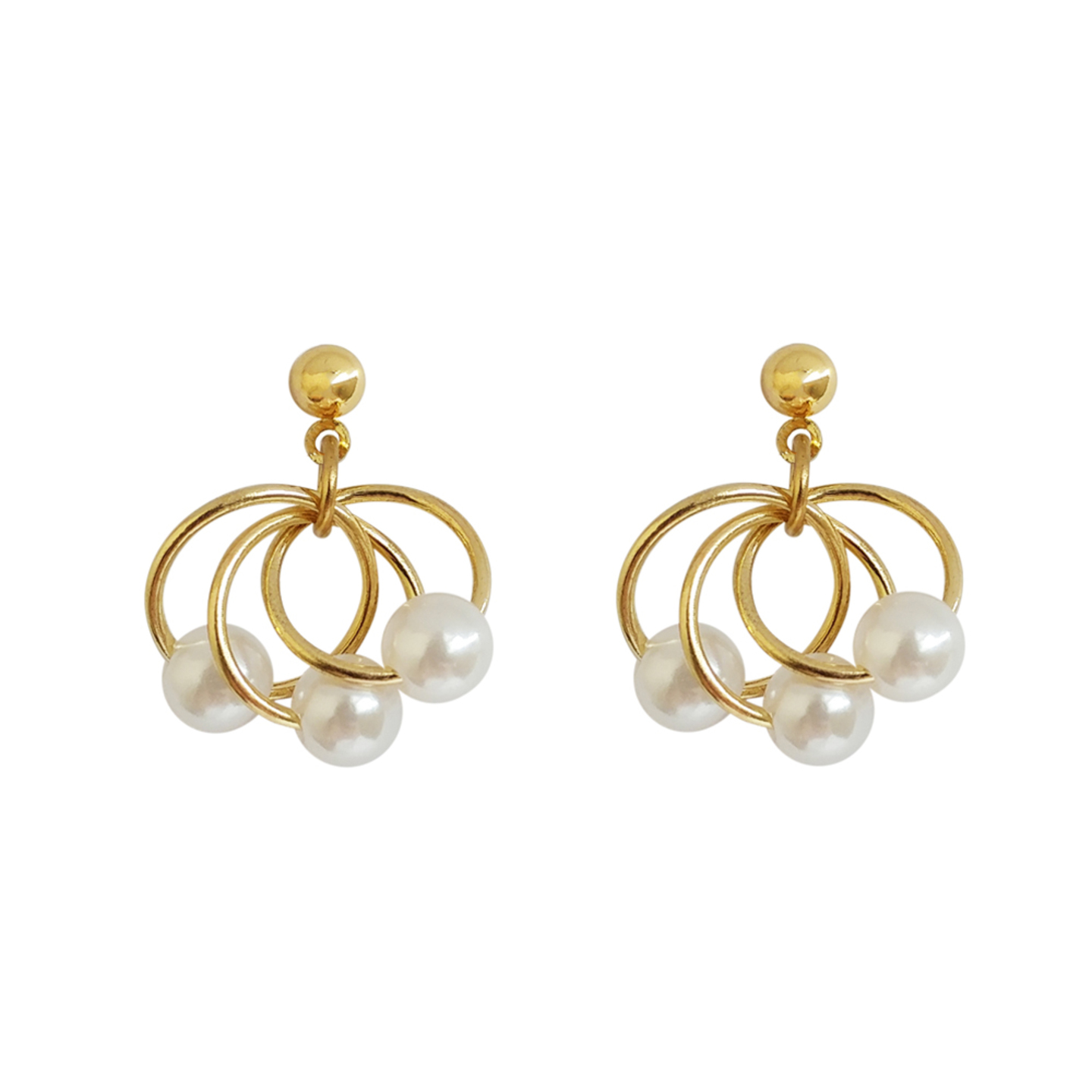 Iyabo Pearl Multi-ring Earrings
