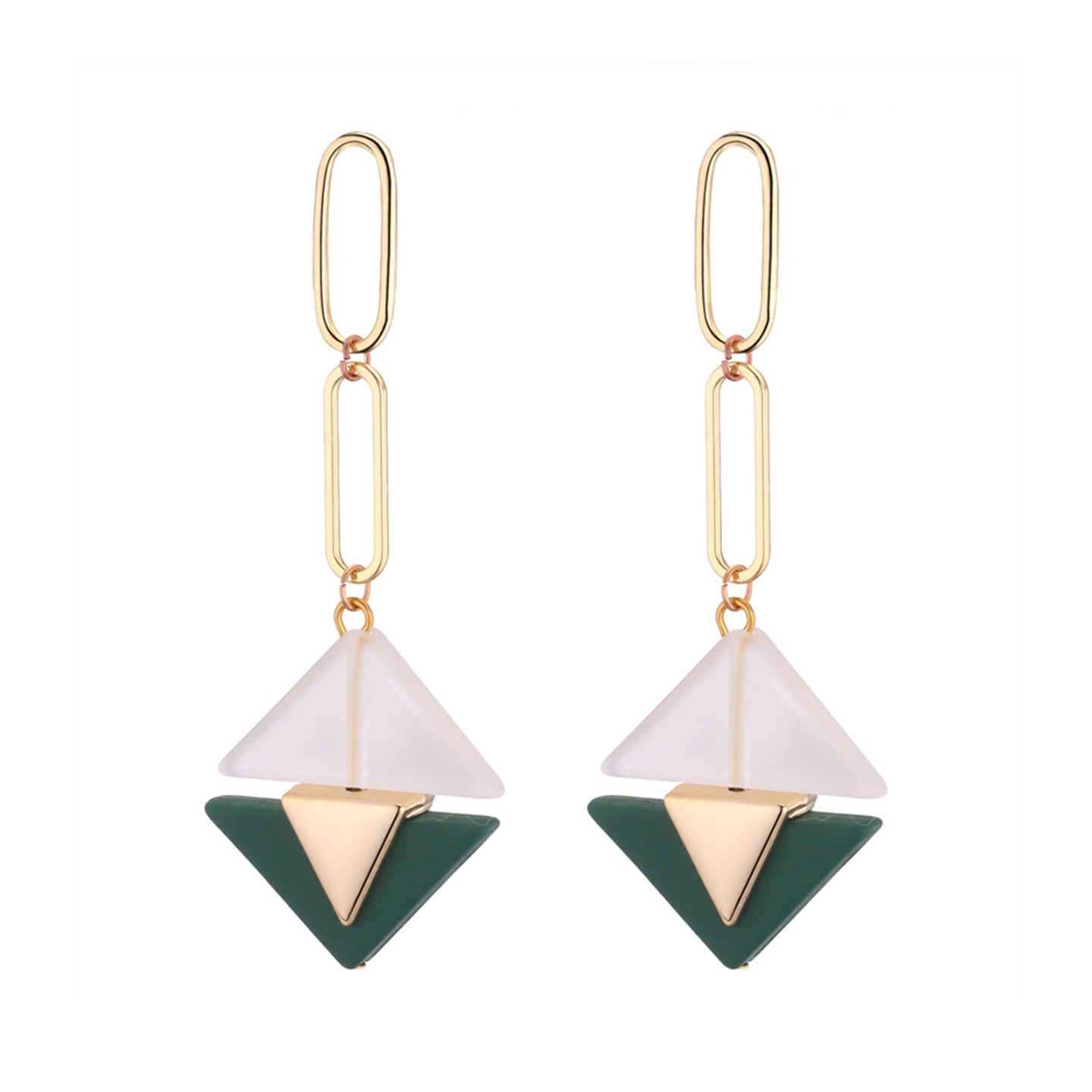 Kletorey Statement Drop Earrings in Green