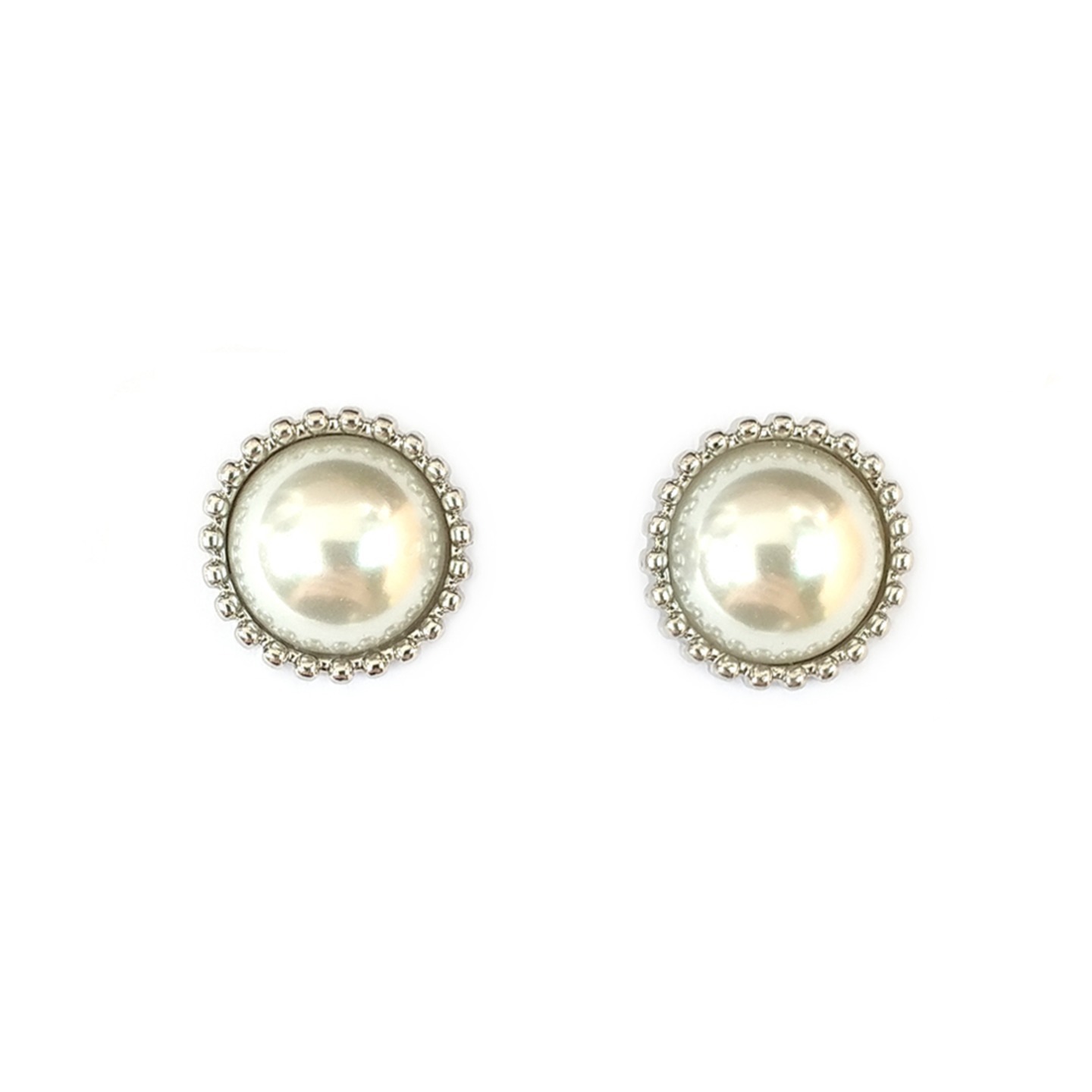 Dimia Pearl Studs in Silver