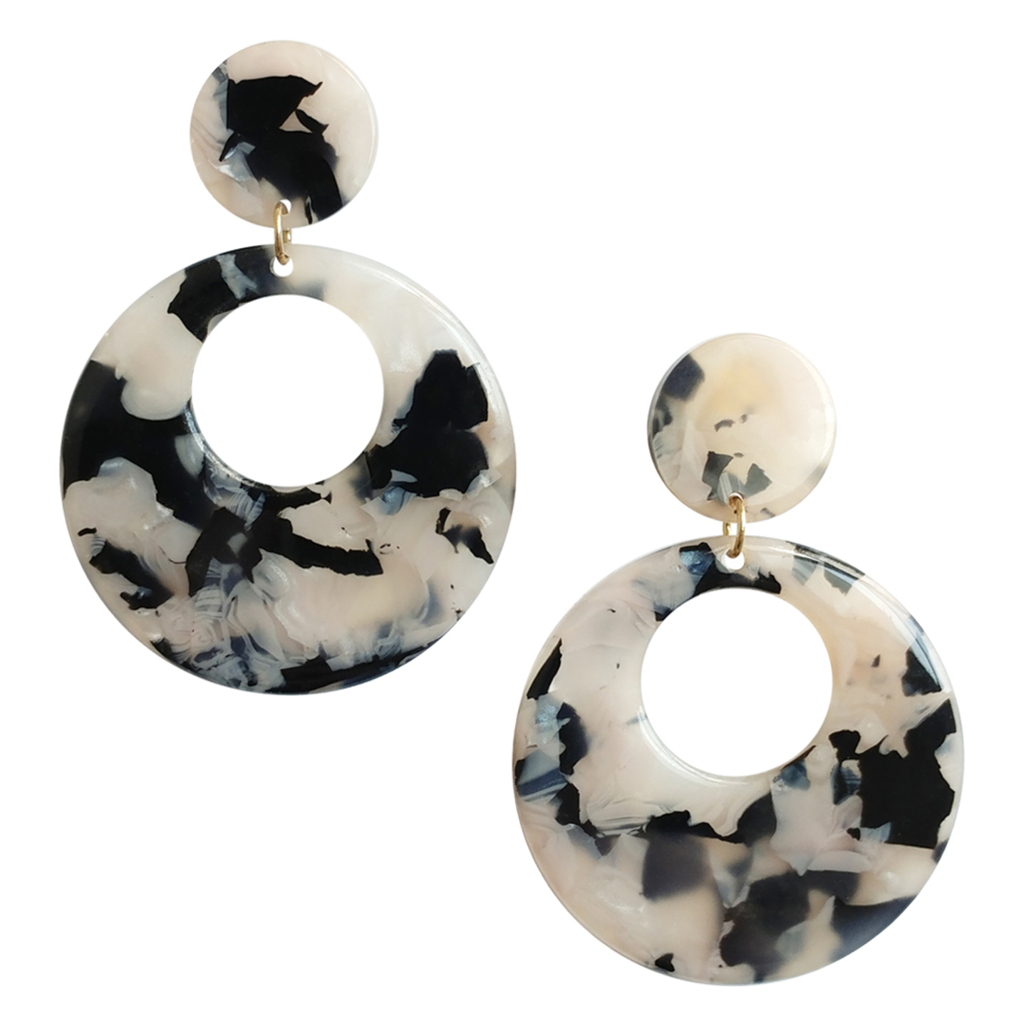 Adalee Circle Resin Earrings