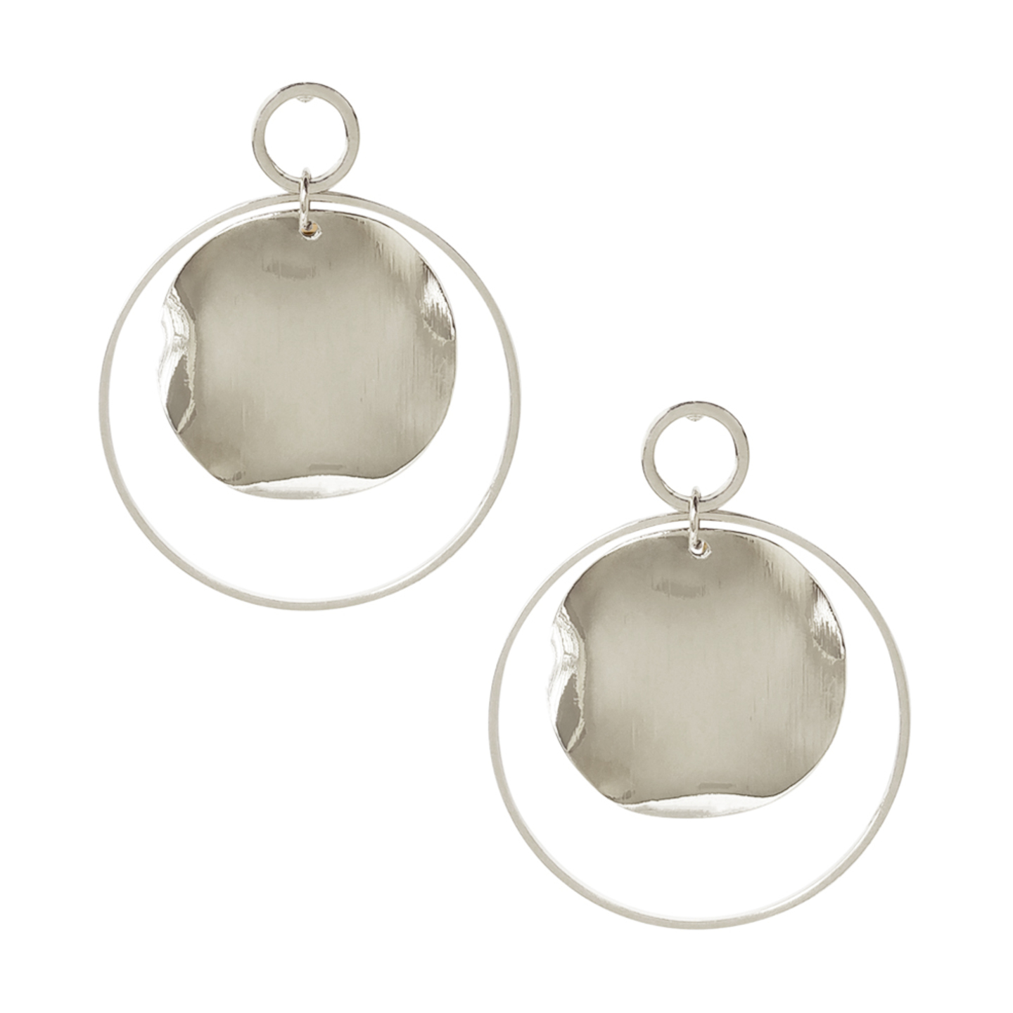 Eoghan Undulated Earrings in Silver