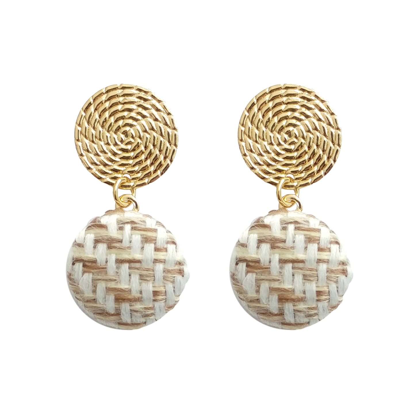 Valdis Weave Earrings in Khaki