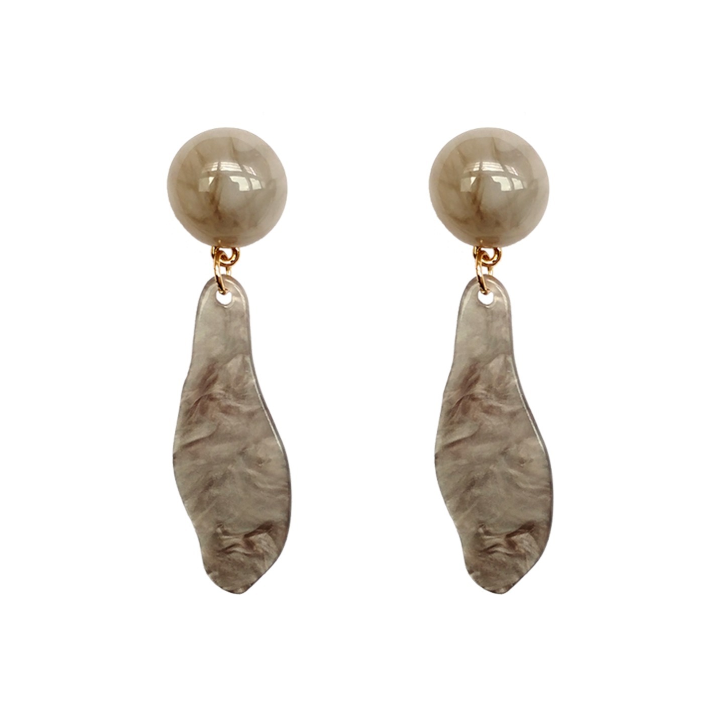 Calhoun Irregular Resin Earrings in Stone