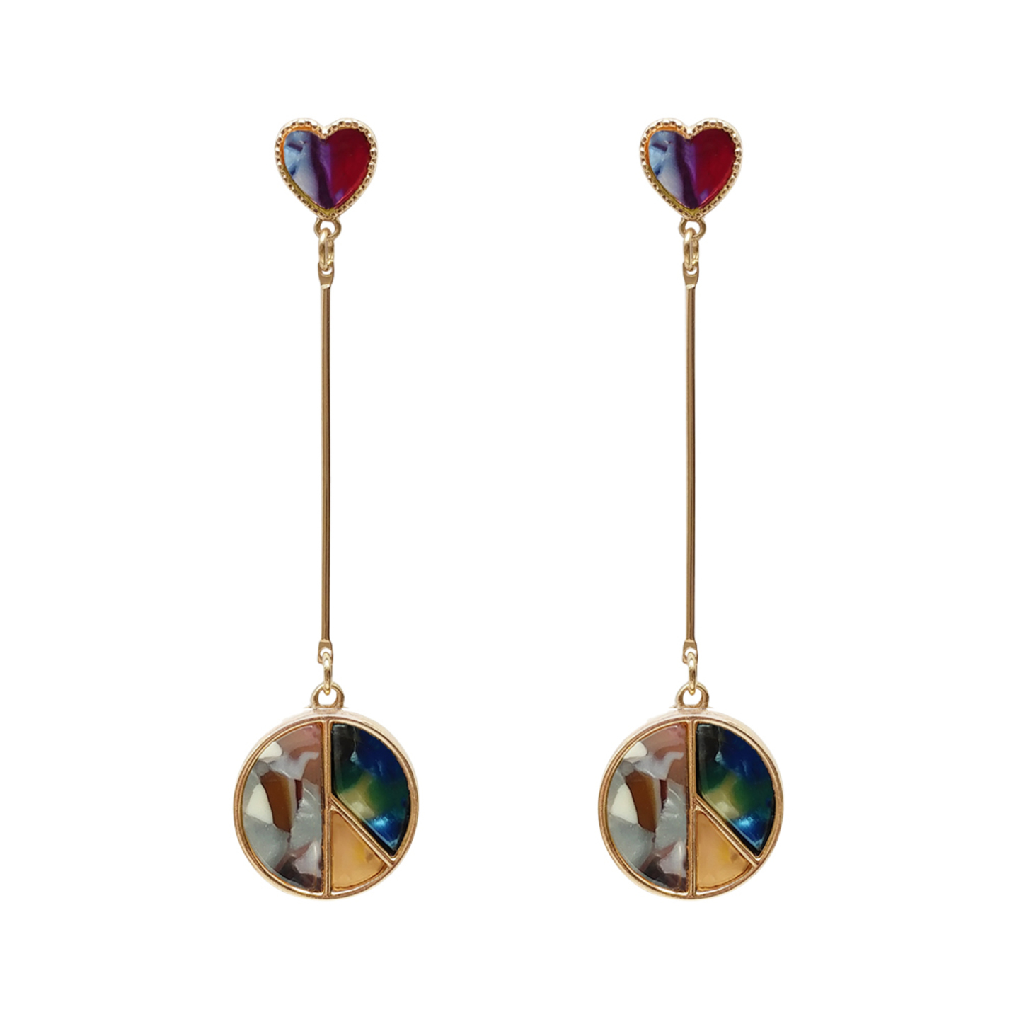 Hamisi Colourblock Earrings in Sunset
