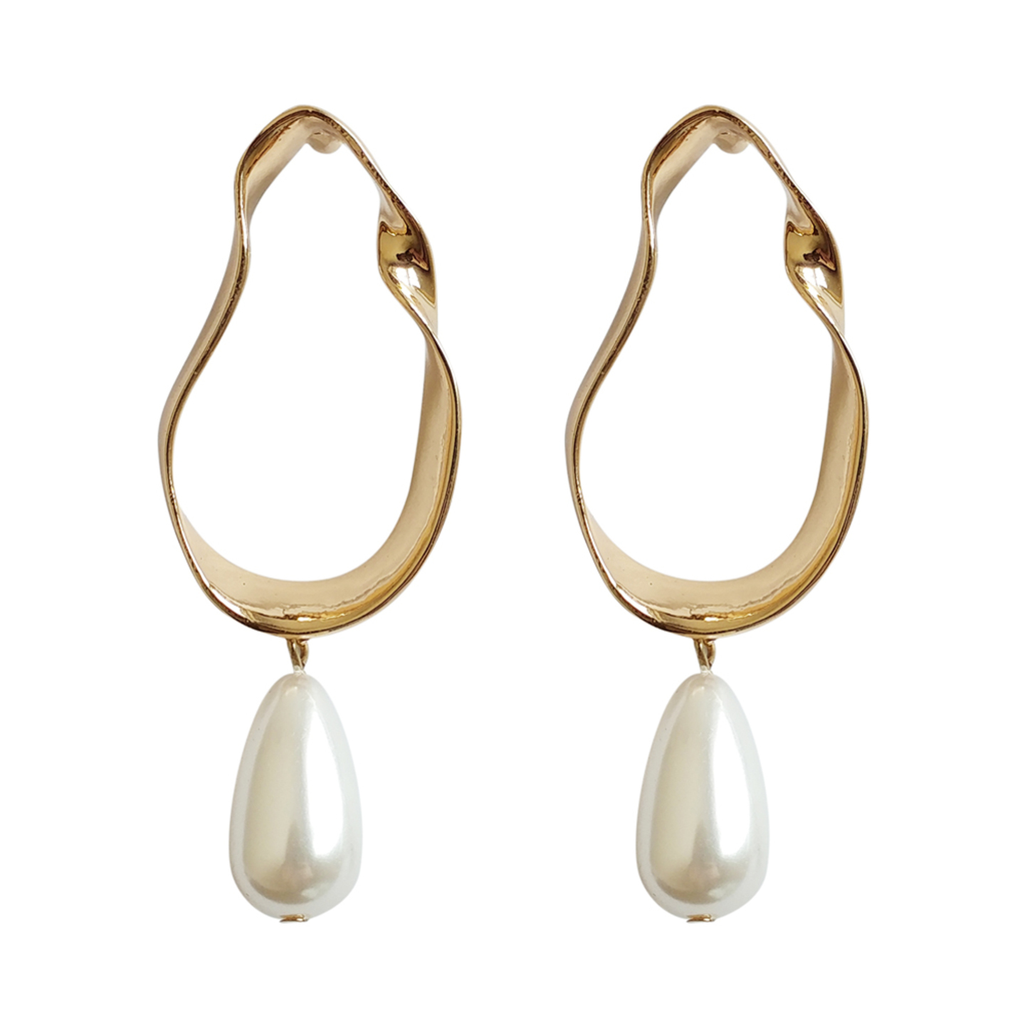 Ensley Sculptured Pearl Earrings