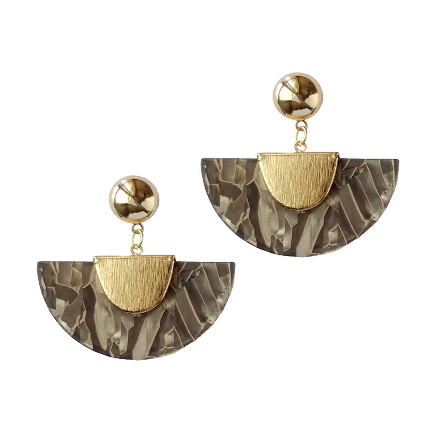 Milagros Abstract Earrings in Stone