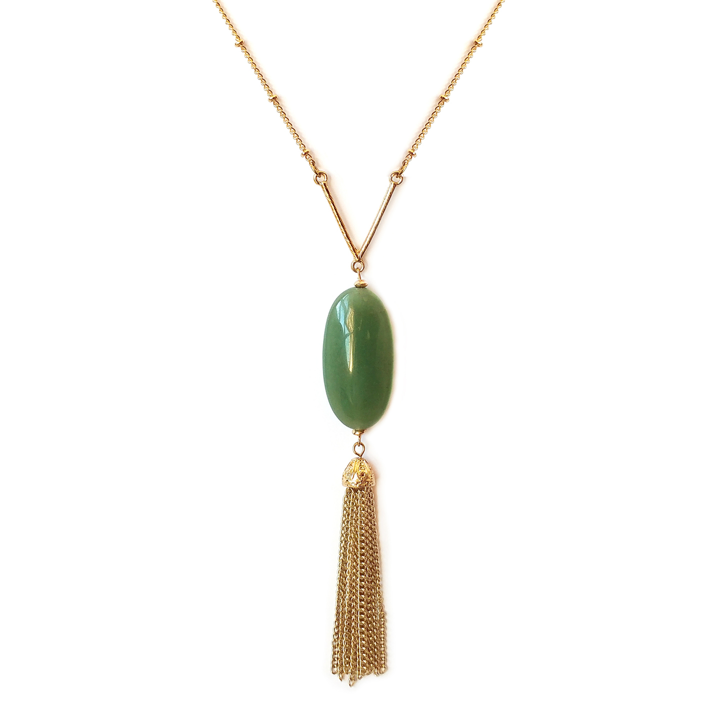 Minton Satellite Chain Necklace in Aventurine
