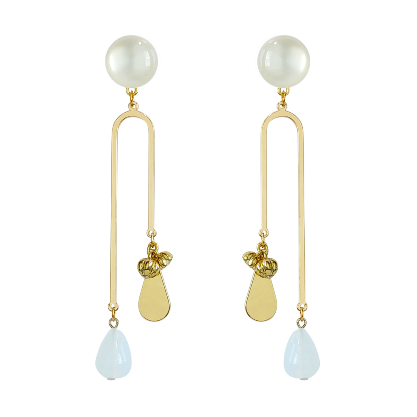 Emilia Droplet Asymmetrical Earrings