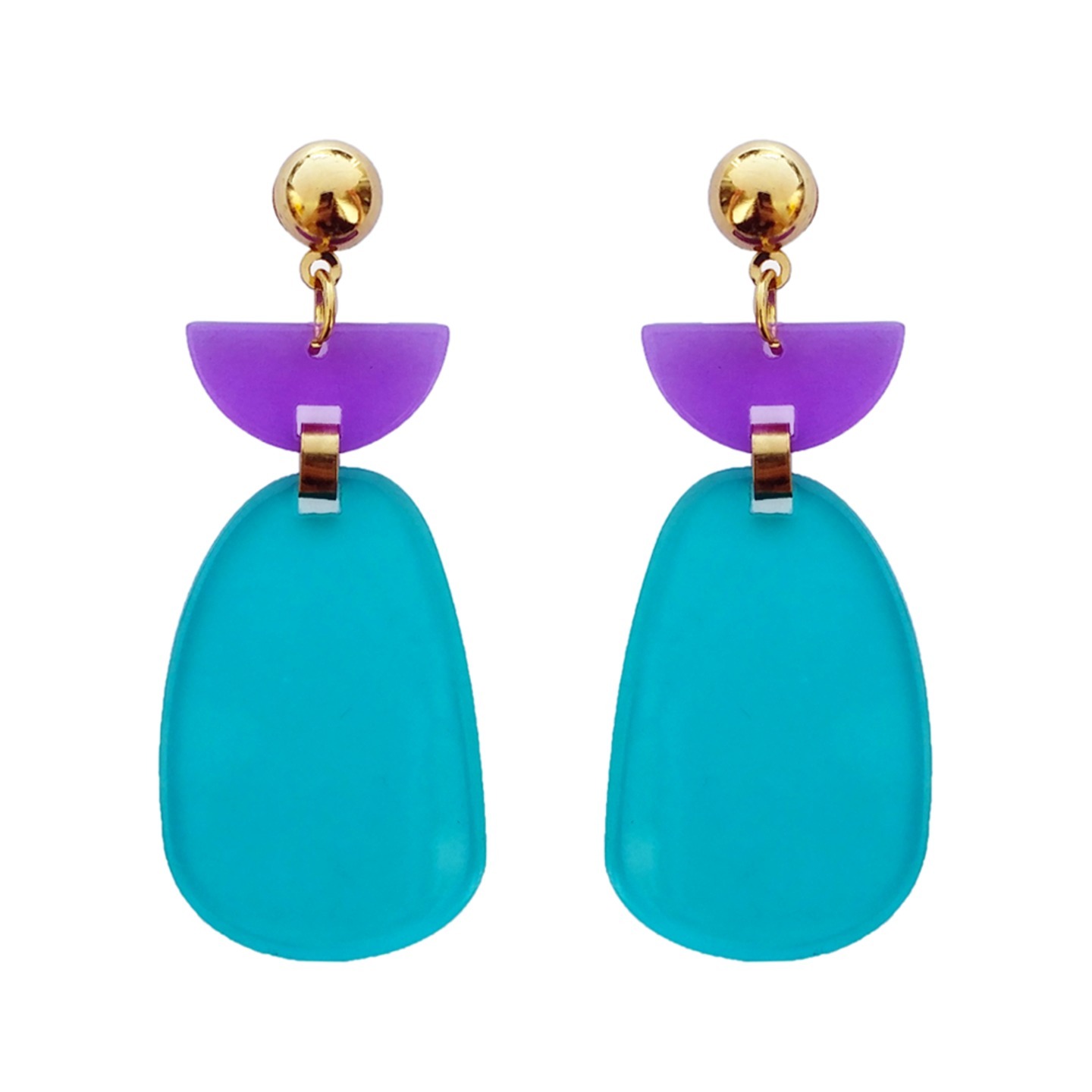 Vondi Lucite Festival Earrings in Turquoise