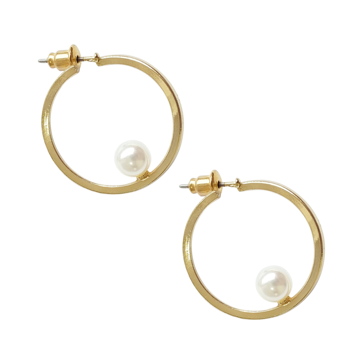 Genesis Pearl Hoop Earrings