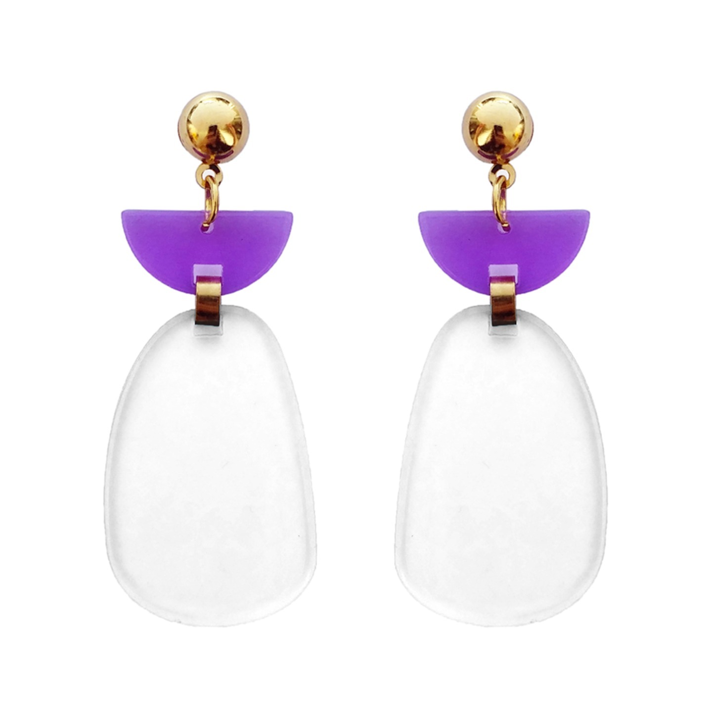 Vondi Lucite Festival Earrings in Clear
