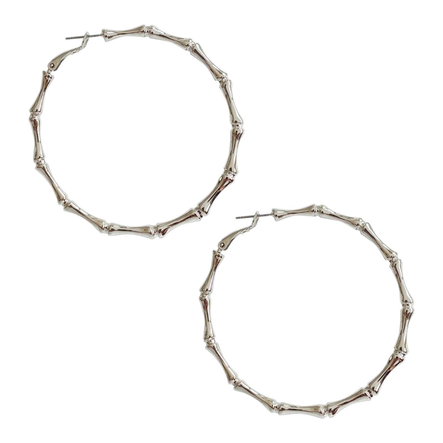Philomena Bamboo Joint Hoop Earrings
