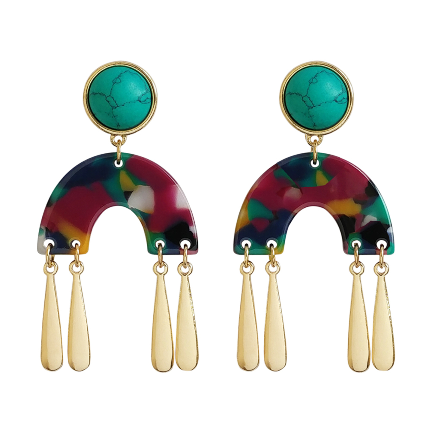Teagan Horeshoe Resin Earrings