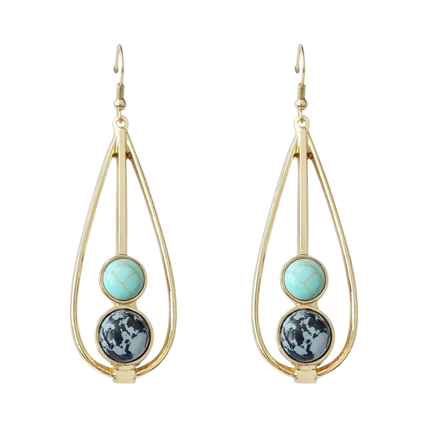 Martelo Pendant Drop Earrings in Turquoise